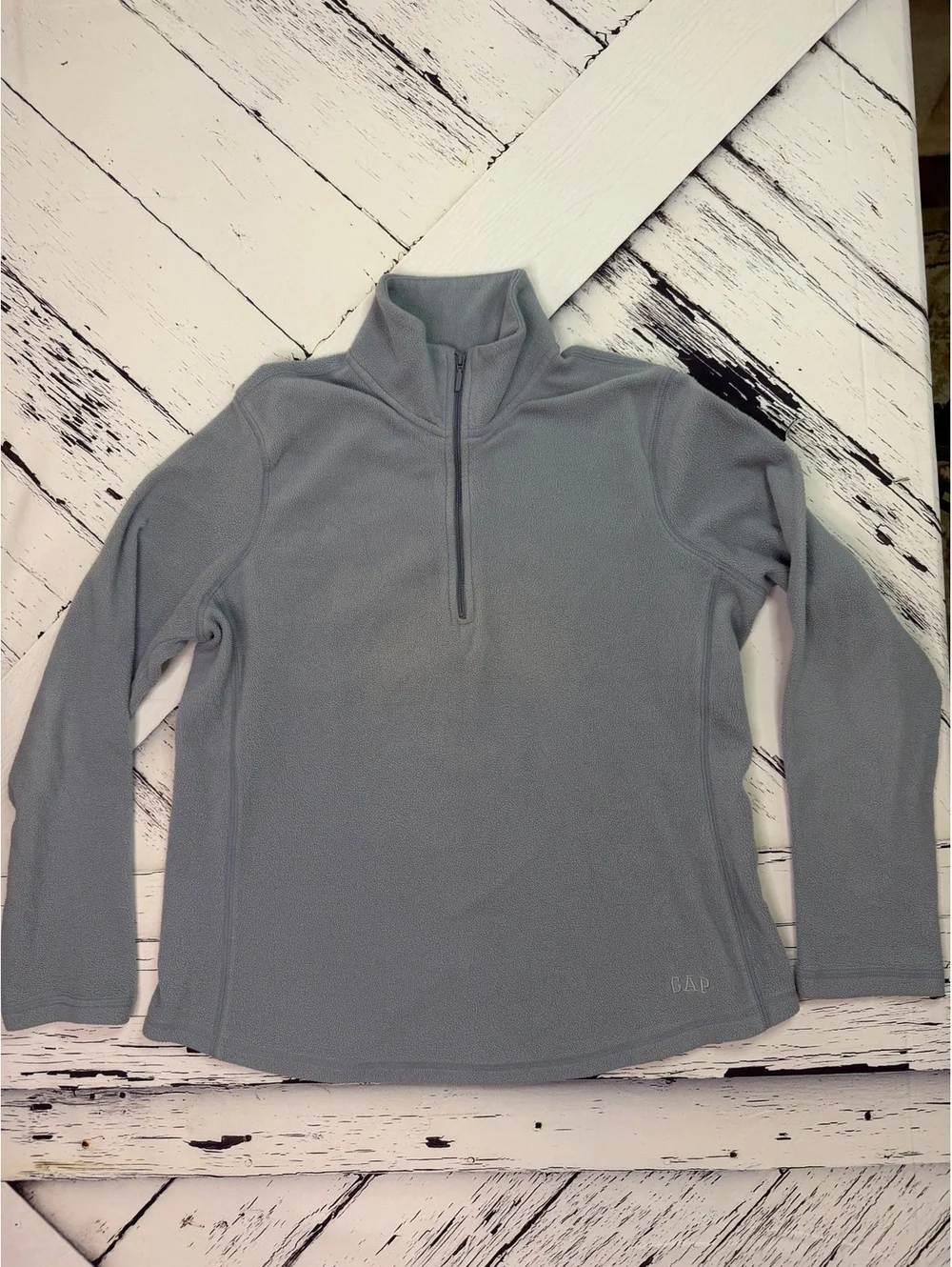 Gap Fleece Athleisure Cozy Half Zip Pullover Mock Neck Shacket Youth L Women S